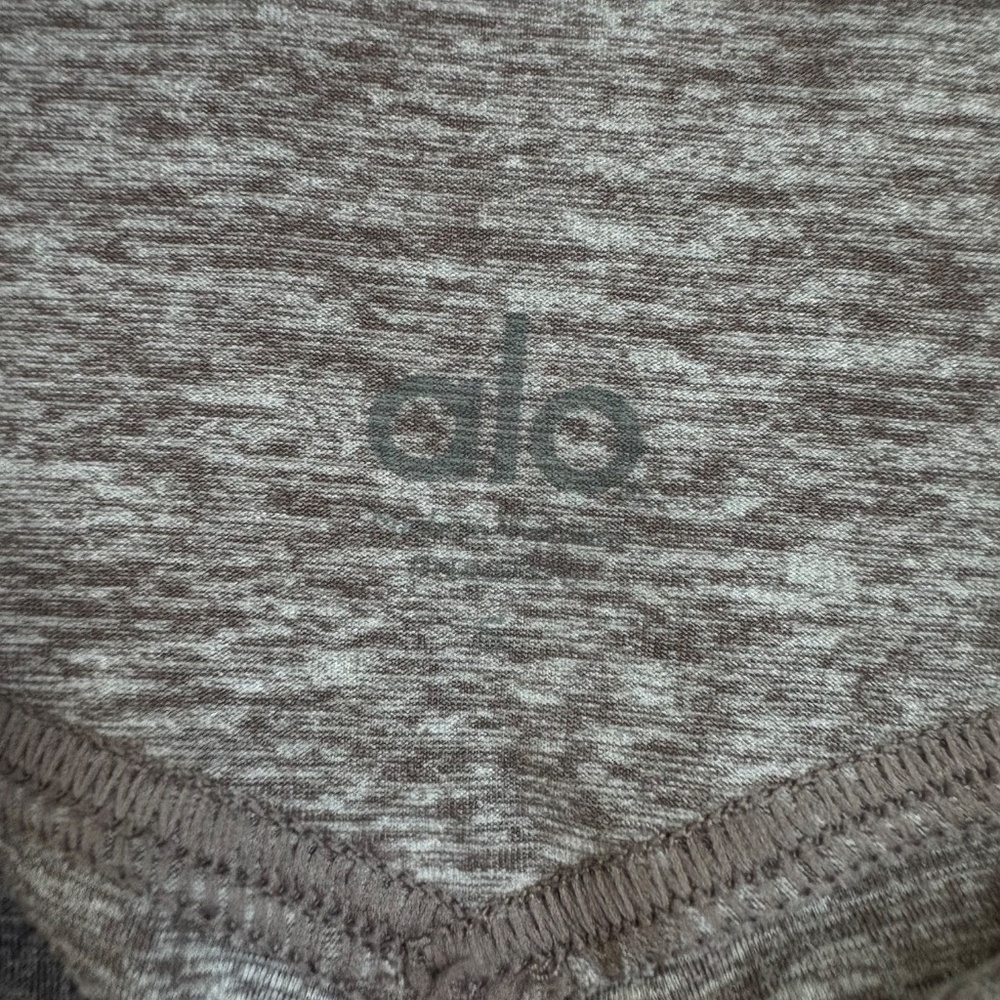 🧘‍♀️ Alo Yoga Gathered High-Waist Leggings – RARE - Melange Beige-Grey - Picture 7 of 7